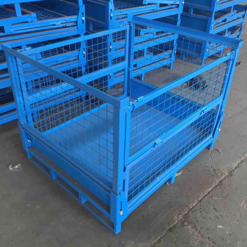 可折叠金属周转箱及料架 – 南京久工仓储