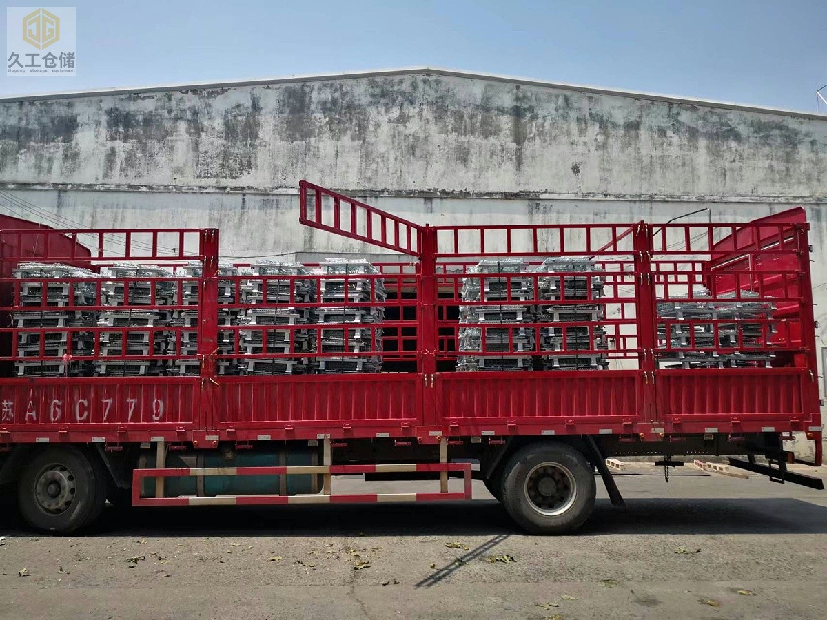 南京久工仓储-折叠式仓储笼发货实拍，南京仓储笼厂家生产批发-久工仓储笼