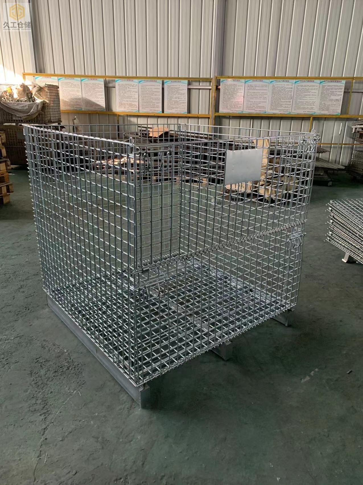 上货架仓储笼-货架仓储笼定制-南京仓储厂家-久工仓储设备-仓库笼蝴蝶笼批发