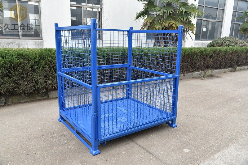 金属周转箱-折叠金属周转筐-马蹄形网格料箱-金属物流周转箱-铁框周转箱-南京周转箱厂家